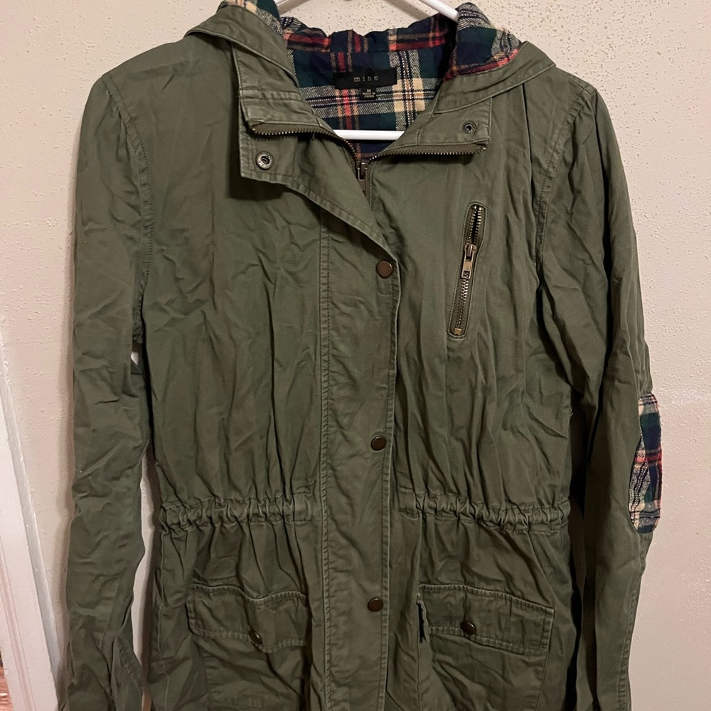 Mine Olive Utility Jacket with Hood